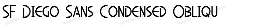 SF Diego Sans Condensed Oblique字体转换